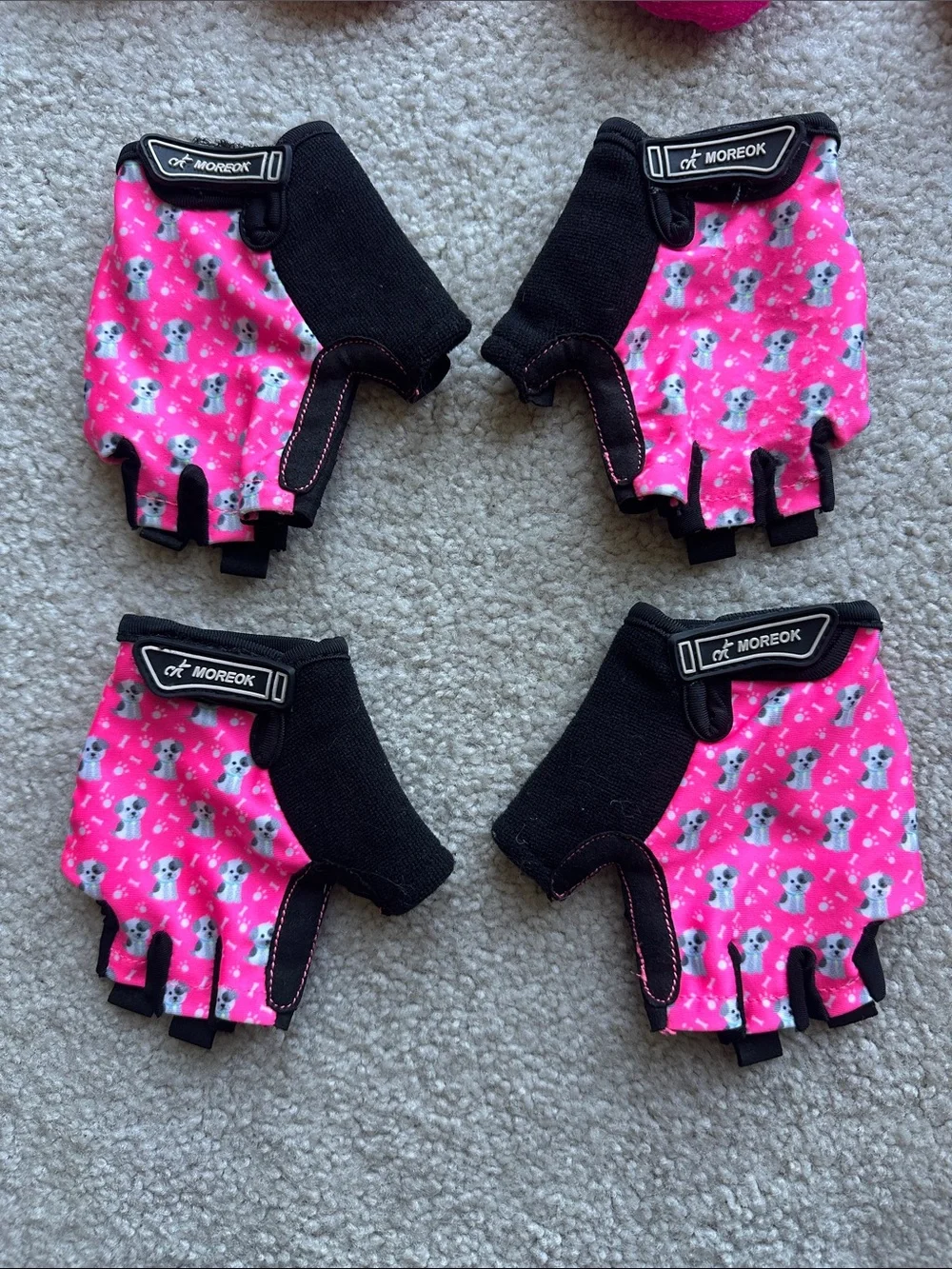 Hot Pink Athletic Knee-High & Crew Sock Set with Fingerless Gloves